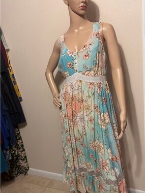 torrid Mint and Peach Floral Maxi Dress